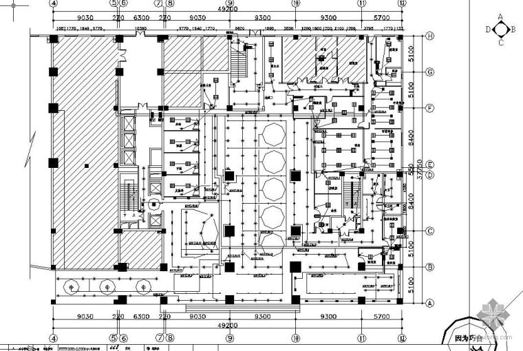 多用户插座资料下载-某医院照明、插座电气图