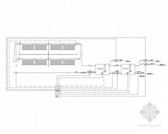 [江苏]某科学院综合楼建筑给排水施工图纸-太阳能热水系统运行原理图 