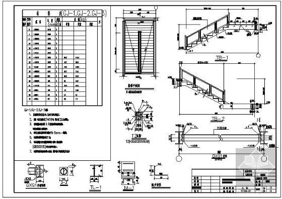 加固增加钢楼梯资料下载-某钢楼梯节点构造详图