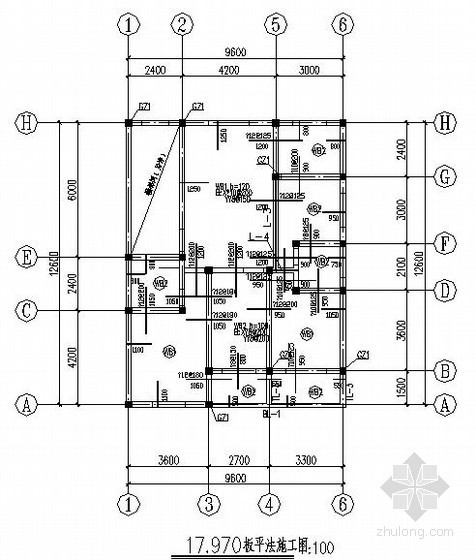 悬挑结构建筑施工图资料下载-砖混结构住宅结构施工图（六层 悬挑基础）