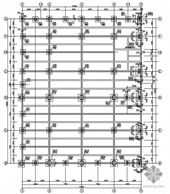 地上7层全套图资料下载-宜昌某7层框架结构办公楼全套结构图