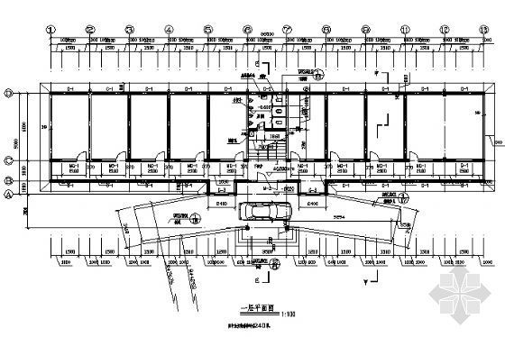 某二层坡屋顶小型办公楼建筑施工图-3