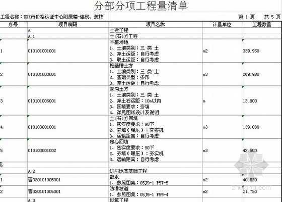 [山西]综合办公楼及附属设施工程工程量清单（全专业）- 