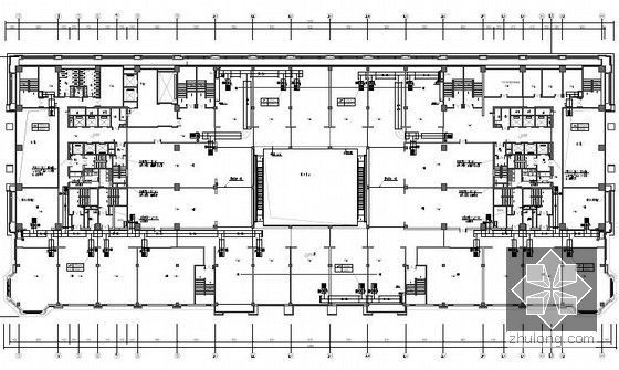 [广东]大型会展中心空调通风及防排烟系统设计施工图（含机房设计）-二层消防通风布置平面图