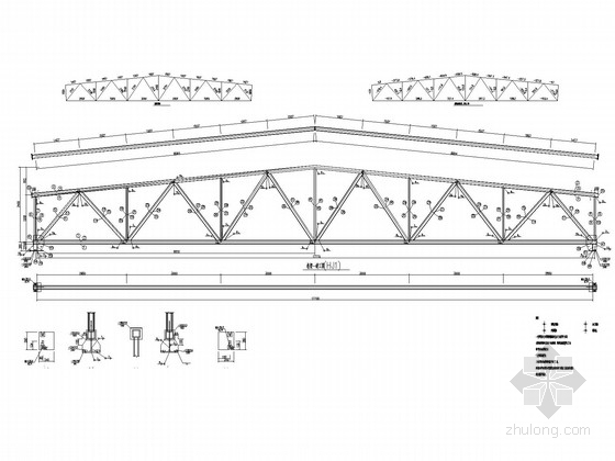 7米跨轻钢屋架施工图资料下载-18米跨单层钢结构排架厂房结构施工图(含建施)