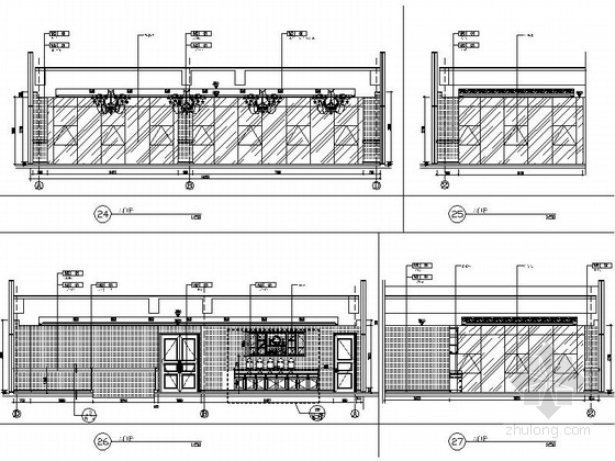 [苏州]工业园林区复合型商业综合体社区中心装修施工图（含效果）餐饮立面图 