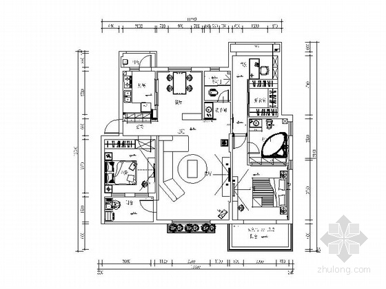 95平两居室装修效果图资料下载-[江西]优雅欧式风格两居室装修图（含效果图）