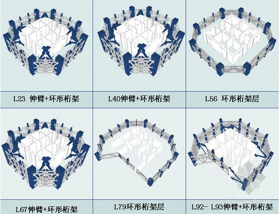 楼梯支模工艺资料下载-[广东]超高层地标性钢混结构商务楼顶模系统施工工艺