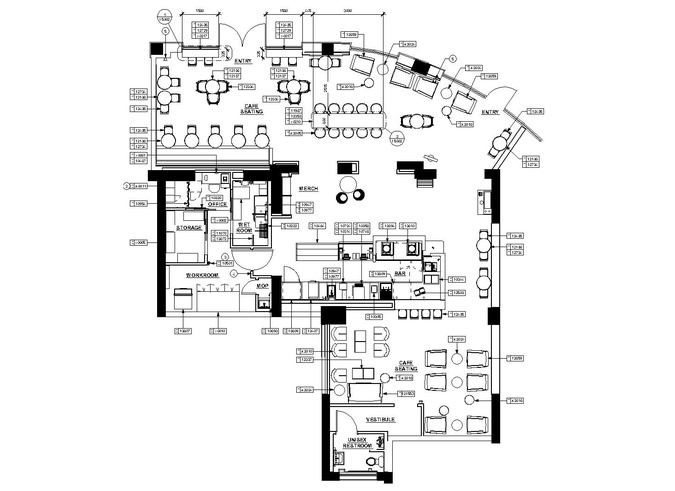 CAD立面装饰画资料下载-[上海]星巴克陆家嘴公馆店施工图+软装挂画