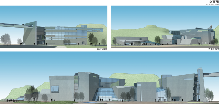 [重庆]云阳活动中心建筑设计方案文本-立面图