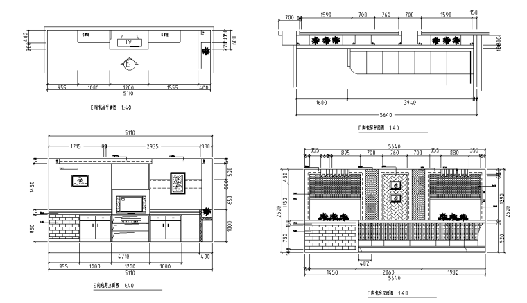 中餐厅厨房平面资料下载-[山西]某高档中餐厅室内设计施工图