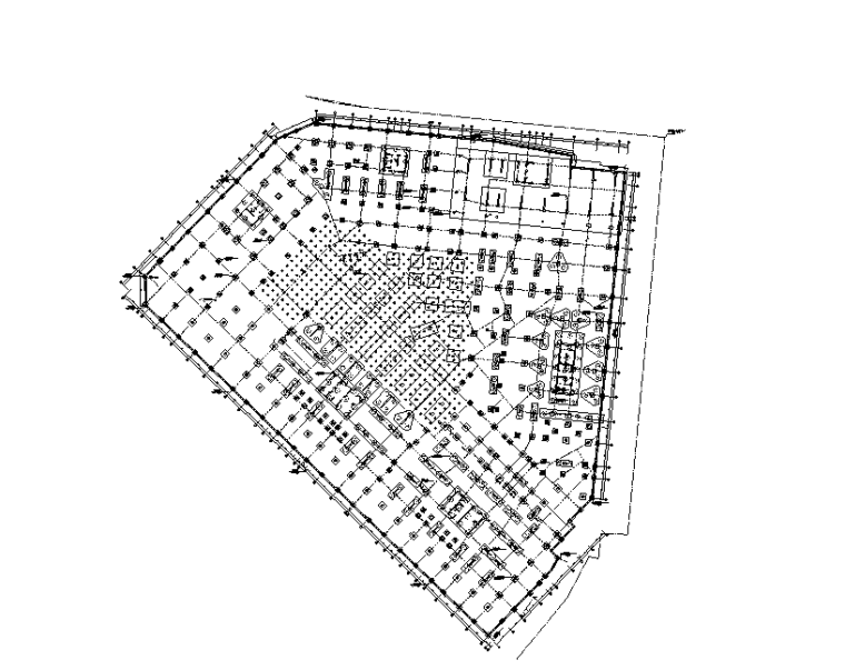 东莞商业广场 商业办公楼强弱电电气施工图（含地下室设计）-地下室接地平面图