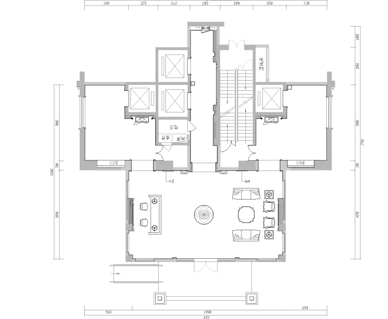 排练厅设计效果图资料下载-[福建]欧式风格名城电梯厅设计施工图+效果图