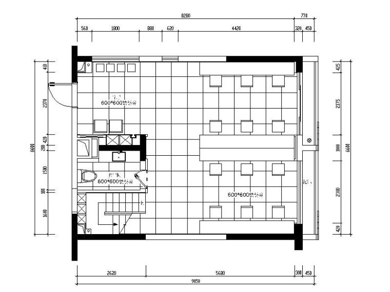 办公室平面布置图cad资料下载-现代风格复式办公室设计CAD施工图（含效果图）