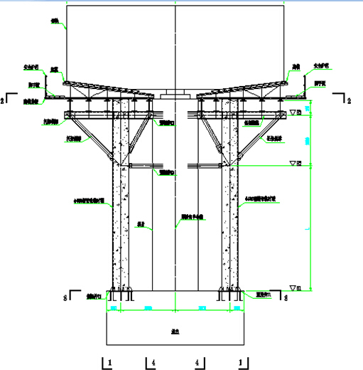 14Km高速公路工程一级施工技术交底288页（路桥涵隧）-钢管托架设计