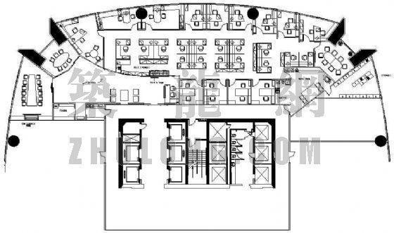 200平办公空间CAD资料下载-某办公空间的装修图