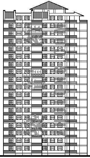 十字型住宅楼设计方案资料下载-某花园小区住宅楼设计方案D型