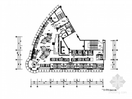 创意十足办公室设计资料下载-[福建]设计感十足的西式咖啡厅室内施工图