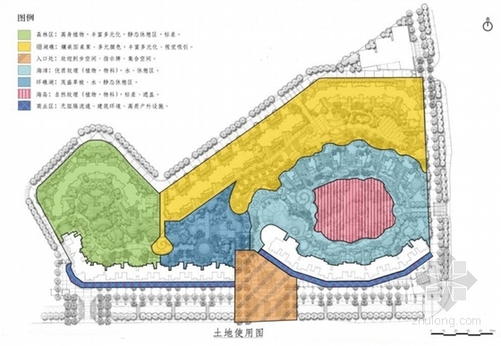 [广东]夏威夷热带风情住宅小区景观方案设计-土地使用