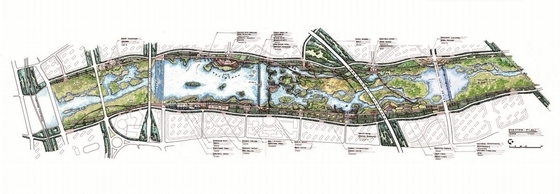 城市中心公园景观资料下载-[西安]城市绿肺宜居新地滨水湿地公园景观规划设计方案
