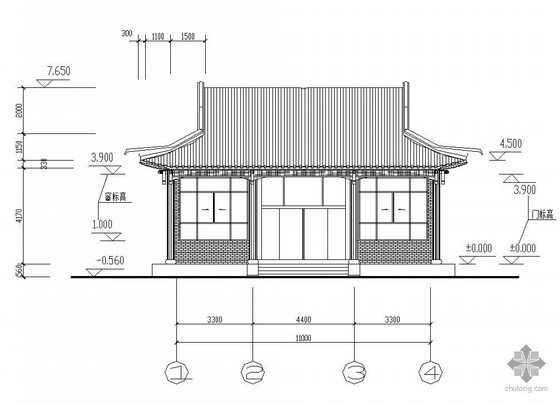 古庙及园林全套施工图资料下载-某古庙大殿施工图