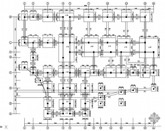 框架结构楼全套CAD图资料下载-某六层框架结构办公楼全套施工图