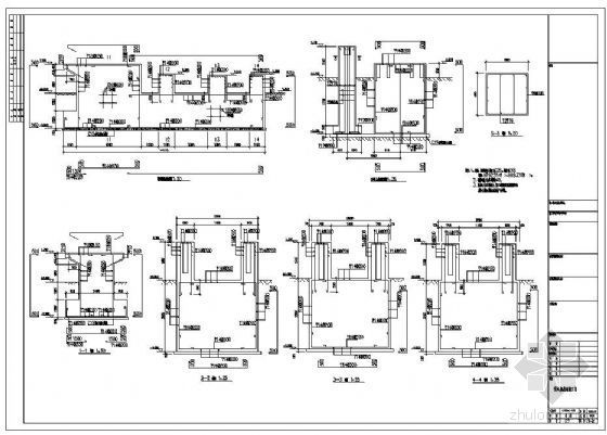 火电施工图纸资料下载-某火电厂引风机基础图