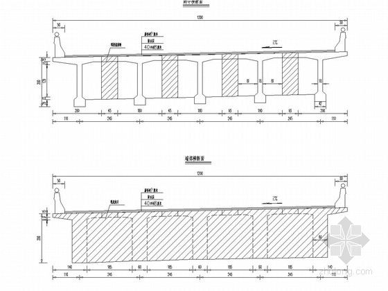 30米跨径箱梁施工图设计资料下载-30米跨径预应力混凝土连续T梁设计图
