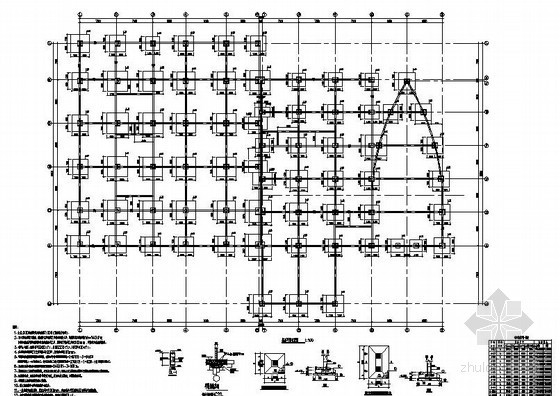 多层钢框架车间厂房资料下载-某钢框架汽车4S店（维修车间及展厅）结构设计图