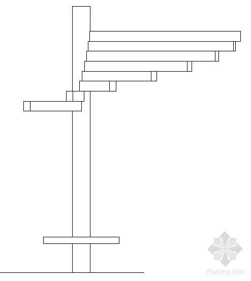 扇形木走廊施工图资料下载-扇形凉亭施工图