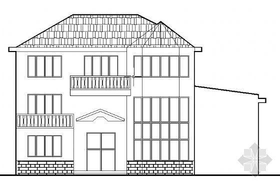 万科别墅建筑结构方案图资料下载-某二层小别墅建筑结构方案图