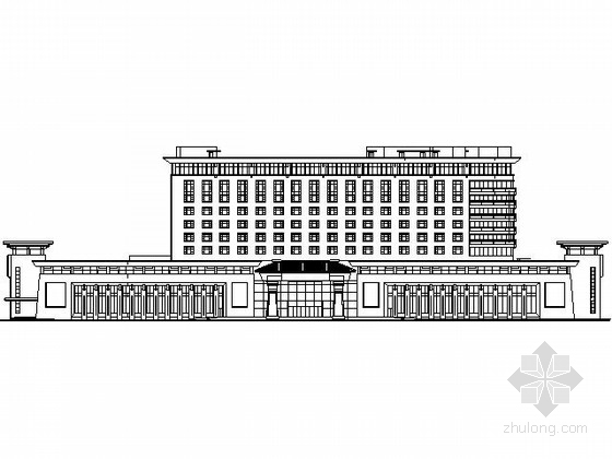 四川高层五星级酒店资料下载-[成都]某十二层简欧风格的五星级酒店建筑施工图