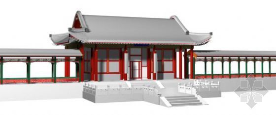 中式庭院建筑模型资料下载-中式庭院1