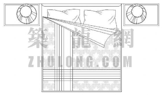 床CAD平面资料下载-床平面3