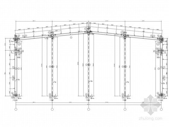 门式钢架厂房建施图资料下载-24米跨带吊车门式刚架厂房施工图(含建施)