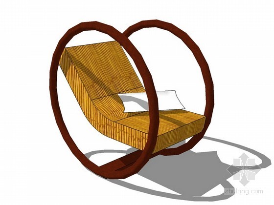 圆形蹦床su模型下载资料下载-圆形摇椅
