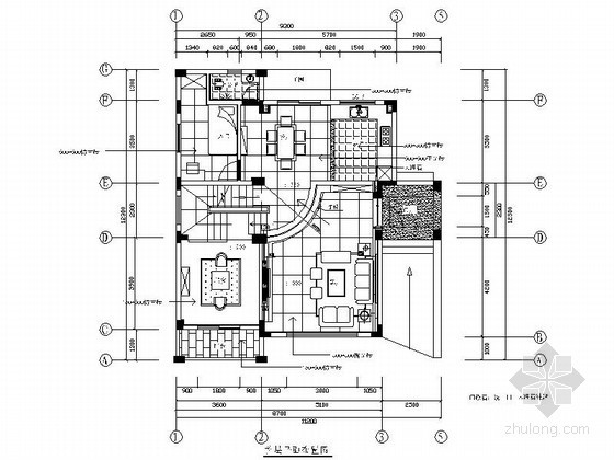 现代时尚三层别墅模型资料下载-现代时尚温馨三层别墅施工图（含效果）
