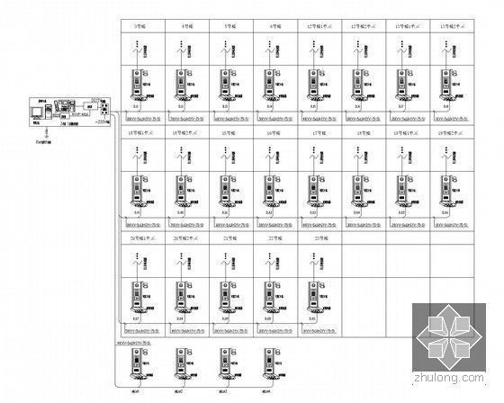 [四川]高层商住楼强弱电施工图40张-对讲系统框图