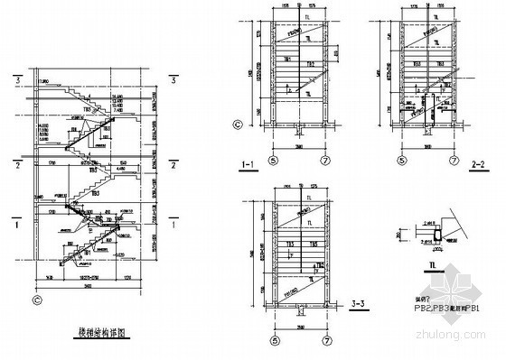混凝土板式楼梯资料下载-板式楼梯节点详图