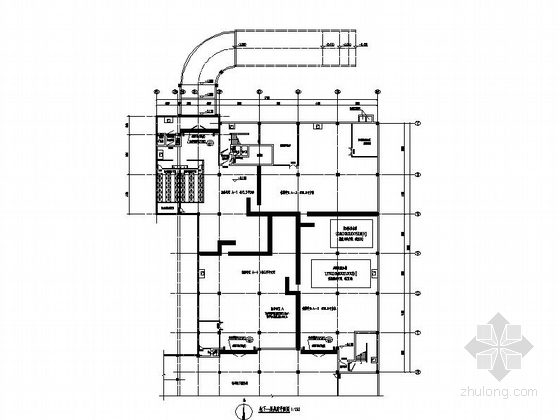 [江苏]单层剪力墙结构培训中心一类地下室建筑施工图-单层剪力墙结构培训中心一类地下室建筑平面图