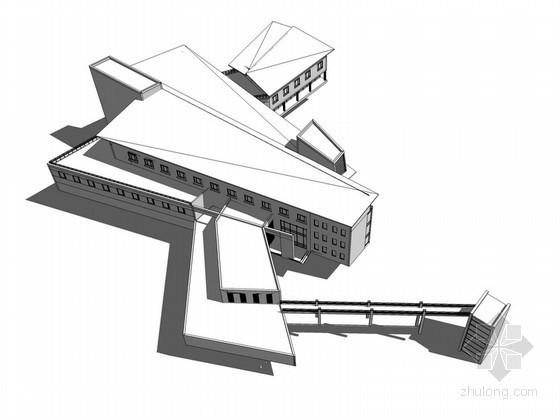 四合院现代设计效果图资料下载-[北京延庆]某旅游开发项目单体设计CAD图（含模型、效果图）