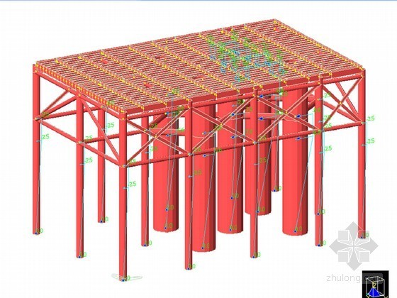 长螺旋钻孔压罐桩cad资料下载-跨江大桥13.5m标高围堰及24×15m钻孔平台施工方案