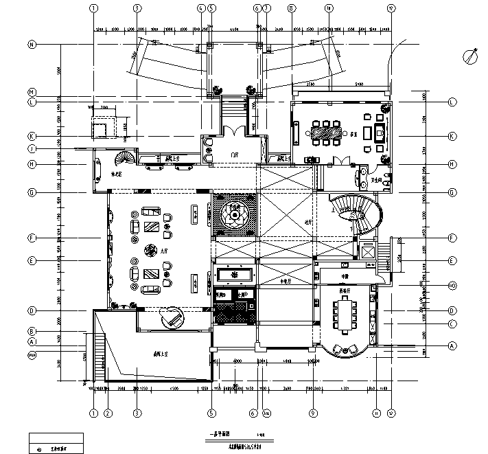 欧式室内设计案例效果图资料下载-欧式风格别墅样板间室内设计施工图(含效果图)