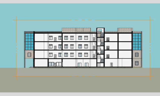 图书馆建筑方案设计文本-1-1剖面图