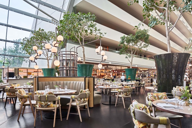 餐厅自助餐台资料下载-新加坡滨海湾金沙酒店——星洲风格RISE餐厅