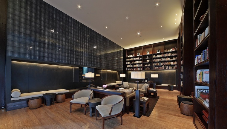 [上海]五星商务酒店室内装修设计全套施工图-11.书廊 The Library-1