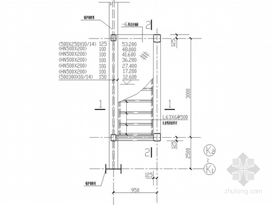 钢结构室外电梯井道资料下载-锅炉电梯井结构图