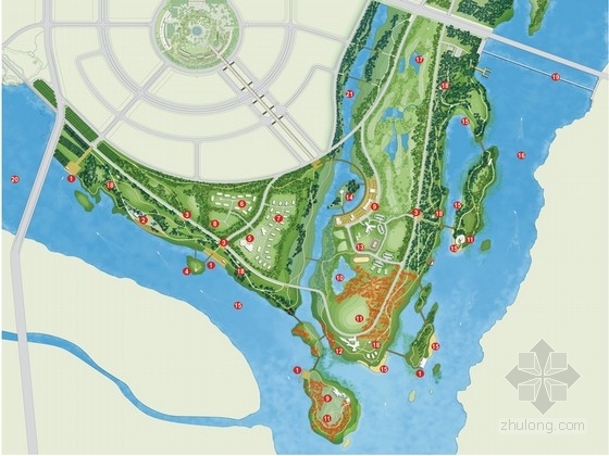 人民广场照明资料下载-[山东]滨水城市生态区景观规划设计