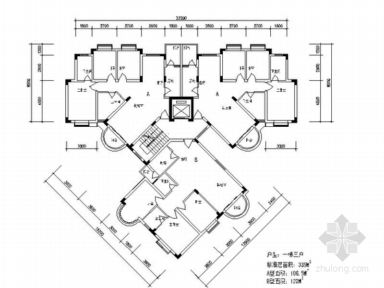 多层与小高层单体建筑多户型合集图-多层与小高层单体建筑多户型图