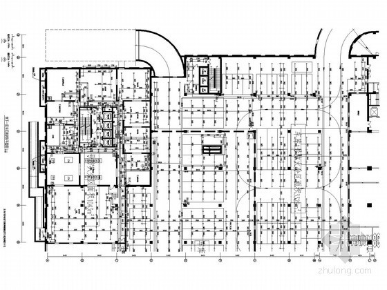 [北京]大型商业中心双层地下室给排水及消防施工图（顶级设计院）-地下一层东区南消防平面图 